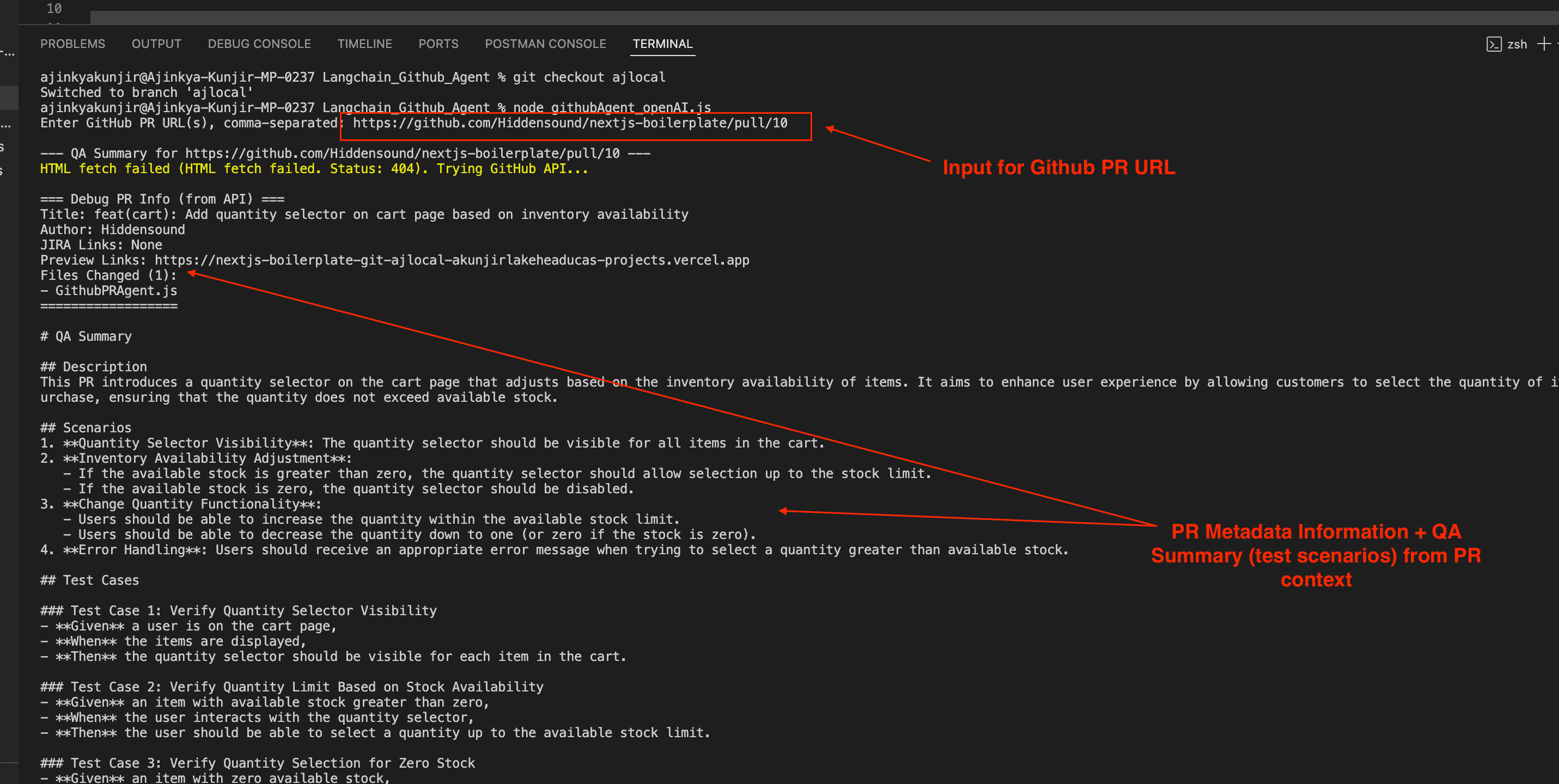 Markdown Output Example